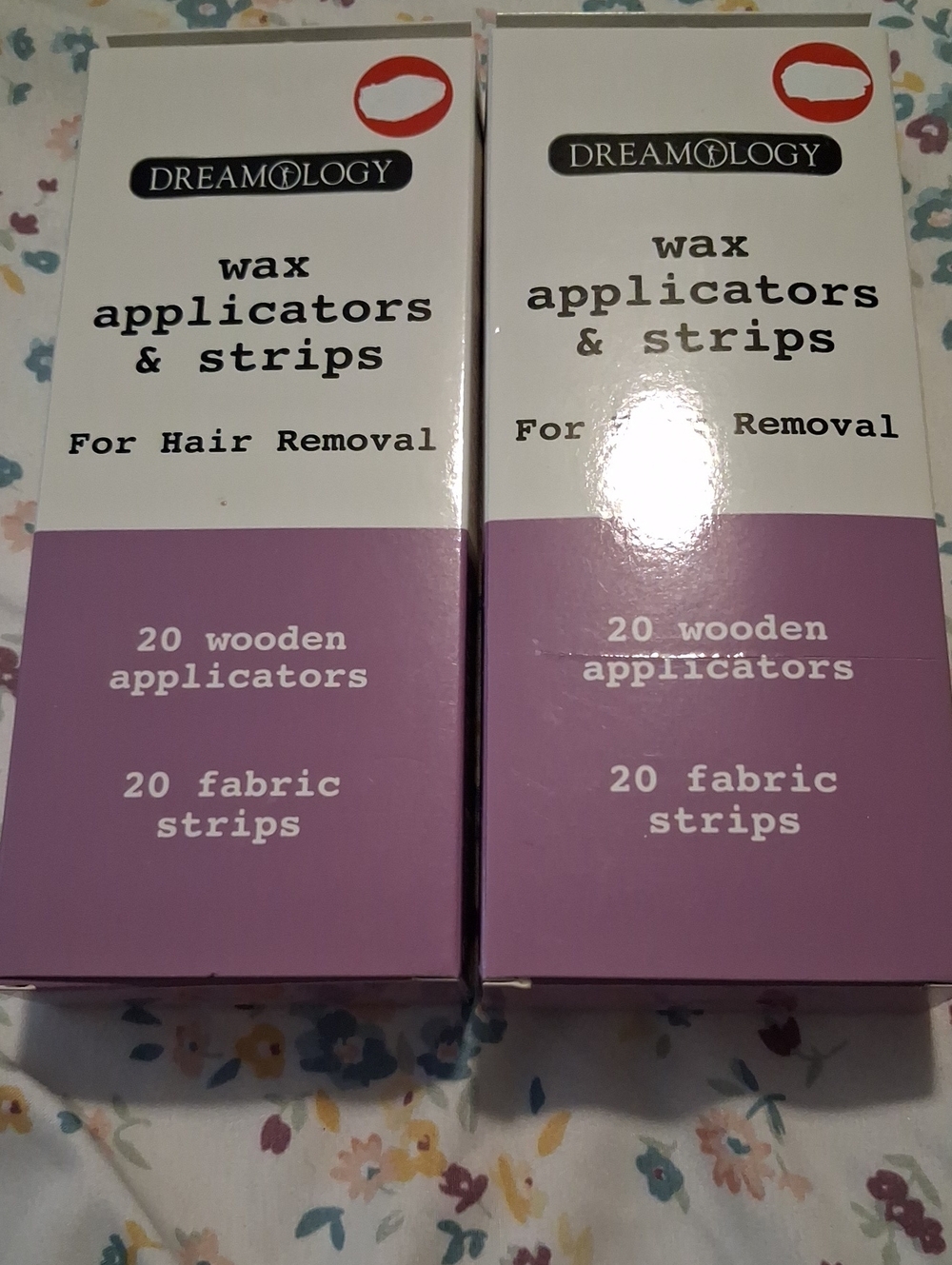 2 BNIB DREAMOLOGY Purple Wax Applicators & Fabric Strips for Women
